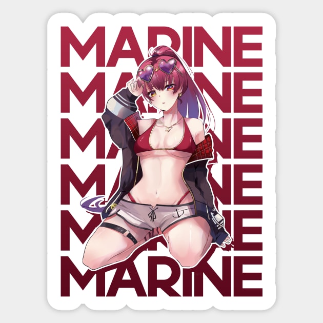 Marine in a Bikini Sticker by SaucyBandit